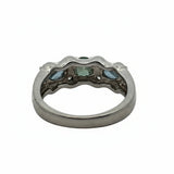 Color Change Alexandrite and Diamond Platinum Ring
