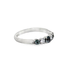 Natural Alexandrite and Diamond Platinum Ring
