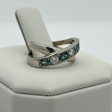 Color Change Natural Alexandrite and Diamond Platinum Ring