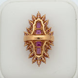 6.50cttw Pink Sapphire and Diamond 14K Rose Gold Ring