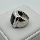 Van Cleef & Arpels Babylon Gray Inlay Mother of Pearl 18K White Gold Ring