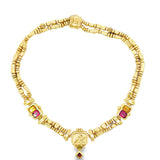 Designer Seidengang Diamond Citrine, Tourmaline 18Kt Yelllow Gold Necklace