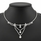 11cttw Diamond Bib 18K White Gold Necklace