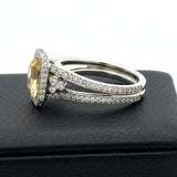 Natural Yellow and White Diamond 14/18K Gold Ring