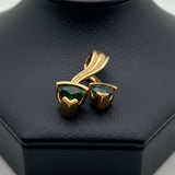 Designer Green Tourmaline 14K Yellow Gold Pendant