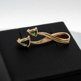 Designer Green Tourmaline 14K Yellow Gold Pendant