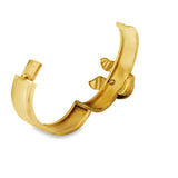 Victorian Natural Pearl and Blue Enamel 18K Yellow Gold Bangle with Original Box