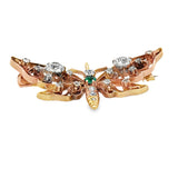 Victorian 1890's Old European Cut Diamond and Emerald Pendant/Brooch