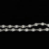 Custom Made 3.65cttw Diamond By The Yard 14K White Gold Necklace