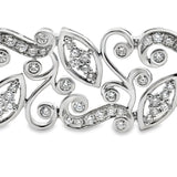 Designer AV 7.45cttw Diamond 14Kt White Gold Bracelet