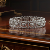 Designer AV 6.69cttw Diamond 14K White Gold Bracelet