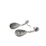 High End 12.68cttw Diamond 18Kt White Gold Dangle Earring