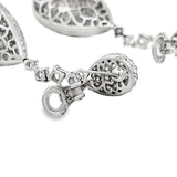 High End 12.68cttw Diamond 18Kt White Gold Dangle Earring