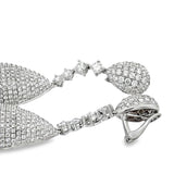 High End 12.68cttw Diamond 18Kt White Gold Dangle Earring