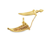 Uno A Erre Italia Coltello Pendant 18K Yellow Gold 3.67g