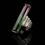 Designer 43.10ct Watermelon Tourmaline, Diamond Platinum Ring
