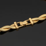 Estate Braided Tubogas 14K Yellow Gold Necklace