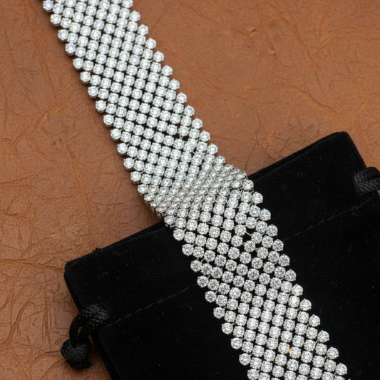 Diamond Mesh Bracelet 46.90cttw 18K White Gold