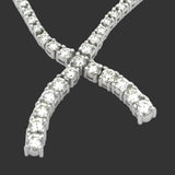 Diamond Wishbone Necklace 8.24cttw 14K White Gold