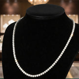 Straight Line Diamond Necklace 25.08cttw I-J SI1-SI2 14K White Gold