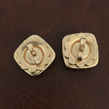 Designer Roberto Coin "Pois Moi" Diamond 18k White and Yellow Earring