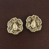 Estate 10.00cttw Diamond 18k Yellow Gold Earring