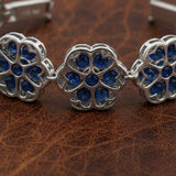 Designer Sapphire and Diamond 18K White Gold Bracelet