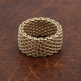 Estate Tiffany & Company Somerset (Mesh) 18kt Yellow Gold Ring