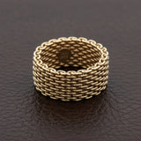 Estate Tiffany & Company Somerset (Mesh) 18kt Yellow Gold Ring