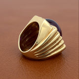 Modern 20ct Ruby and Diamond 18KT White and Yellow Gold Ring