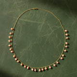 Modern 1960's Angel Skin Coral 18k Yellow Gold Necklace