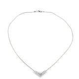 Modern Diamond & Platinum Necklace