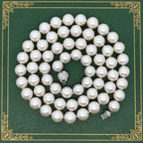 Modern 1990's Fine 12.00-12.50mm South Sea Pearl and 5.00cttw Diamond 36" Necklace