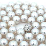 Modern 1990's Fine 12.00-12.50mm South Sea Pearl and 5.00cttw Diamond 36" Necklace