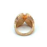 Modern 1960's Diamond and Sapphire 14kt Yellow Gold Ring