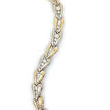 Modern Two Tone Diamond 14Kt Bracelet