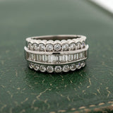Modern 1.50cttw Diamond Platinum Ring