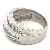 Modern 1.50cttw Diamond Platinum Ring