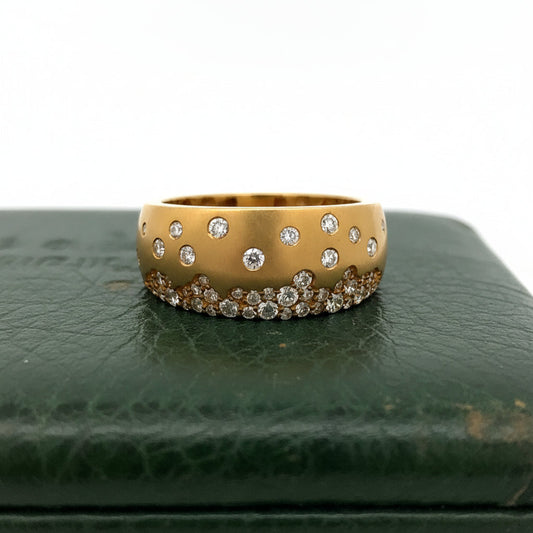 Modern .60 cttw Diamond And 18kt Yellow Gold Ring