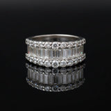 Modern 2.00cttw Diamond Platinum Ring