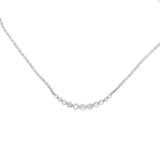 Modern .80cttw Diamond 14Kt White Gold Smile Necklace