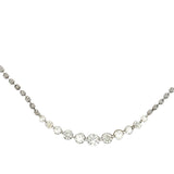 Modern .80cttw Diamond 14Kt White Gold Smile Necklace