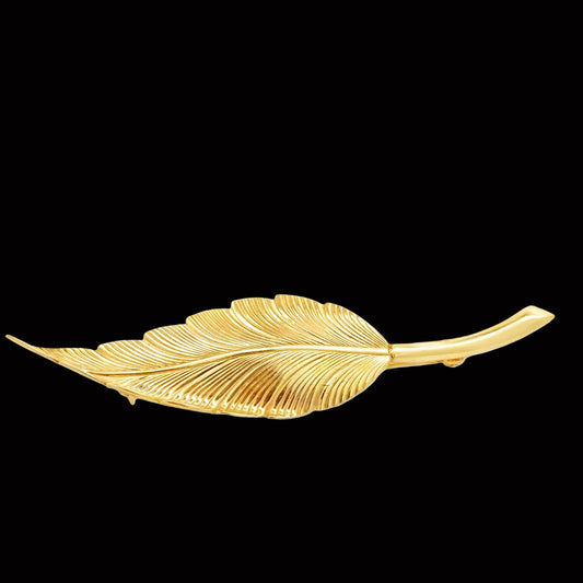 Vintage Tiffany & Co. 14Kt Yellow Gold Leaf Brooch