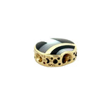 Designer Asch Grossbardt Diamond, Lapis, Malachite, Onyx, Coral 14K Yellow/White Gold Pendant