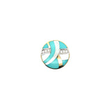 Designer Asch Grossbardt Diamond, Mother of Pearl, 14K Yellow/White Gold Pendant