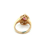 Vintage Pink Tourmaline & Diamond 14K Yellow/White Gold Ring