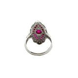 Vintage Ruby & Diamond 18k Yellow/White Gold Ring