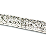 Vintage Diamond & Sapphire 18K White Gold Bracelet
