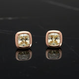 Designer Maya Lianna 3.07 cttw Natural Fancy Brownish Yellow Diamond (GIA) 14K Rose Gold Earrings 14745