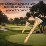 The Champion 1.60 cttw Diamond Golf Tee 14K Yellow Gold Brooch/Pendant (Limited Edition) 15344 Length 2.5"